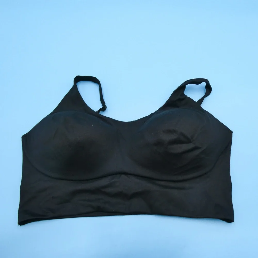 Victoria's Secret Sports Bra Womens 38D On Point Black Strappy Back‎ Polyester
